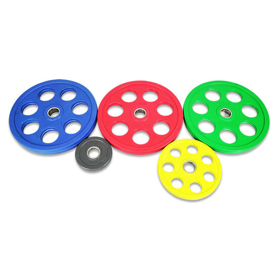 플러그피트니스 7홀 컬러 중량원판 (20kg)_이미지