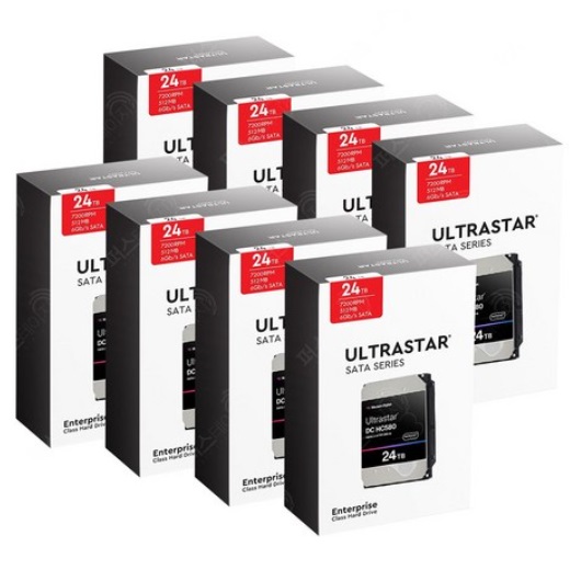 Western Digital Ultrastar DC HC580 �ڽ� ��Ű�� 7200/512M WUH722424ALE6L4(8x24TB)