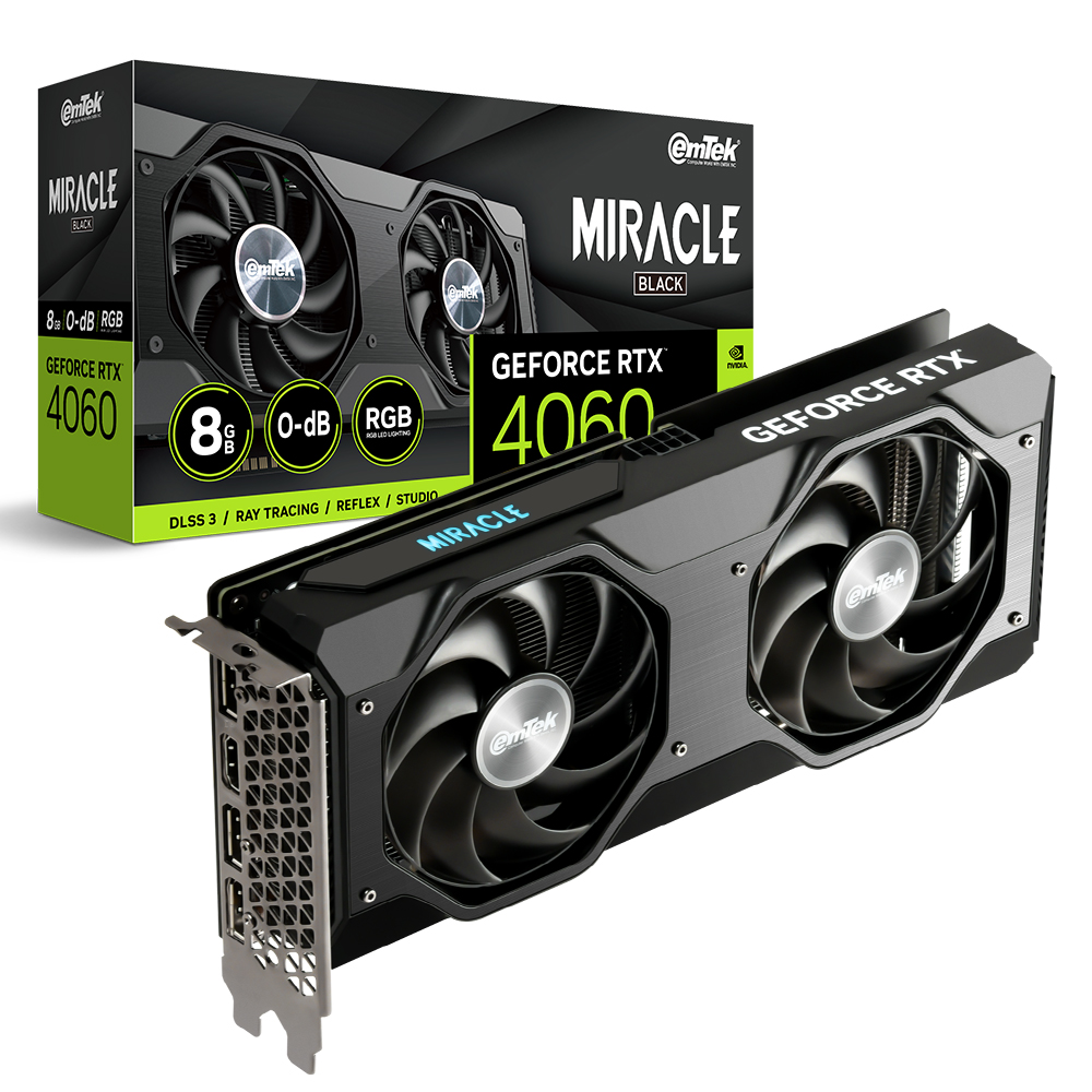 이엠텍 지포스 RTX 4060 MIRACLE BLACK D6 8GB_이미지