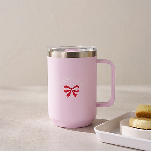 TO GO 뉴데스크 보온보냉컵 500ml 베리가든 핑크