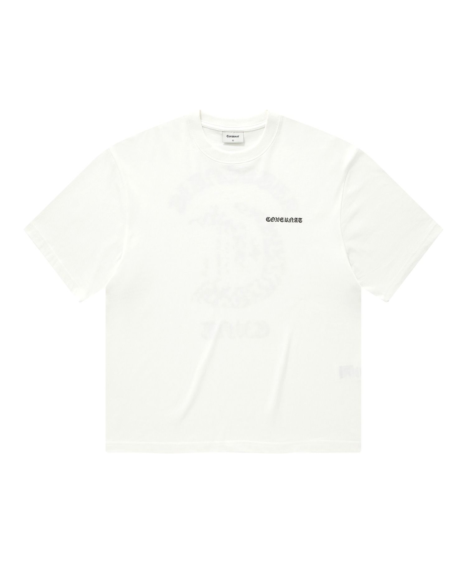 커버낫 ltgt COVERNAT 디플로마 로고 엠블럼 티셔츠 화이트 CO2603STH1WH 1981541