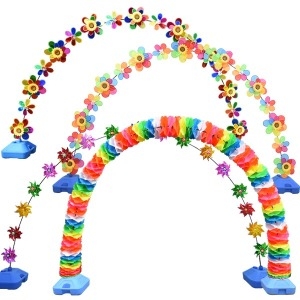 새로이벤트 바람개비 아치 홀로그램 가랜드 오픈 행사 장식