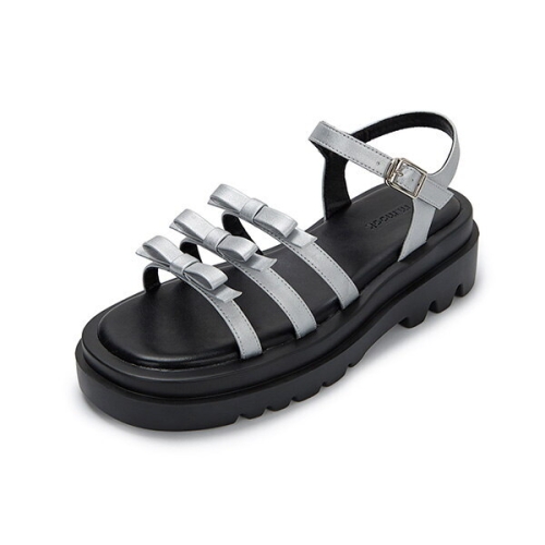 무크 엠. 모니카 소가죽 캐쥬얼 샌들 실버 516523520AX_이미지