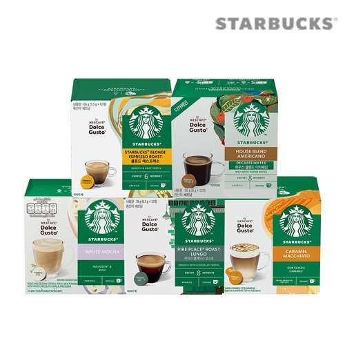 스타벅스 돌체구스토 캡슐커피 골라담기 60캡슐 (12개입x5팩)
