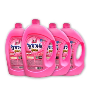버블윅 향기가득플러스 섬유유연제 3.1L 4개 아로마로즈향