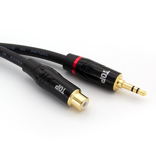 탑라인에이치디 HDTOP RCA to 3.5mm 스테레오 케이블 (3m, HT-TP507)