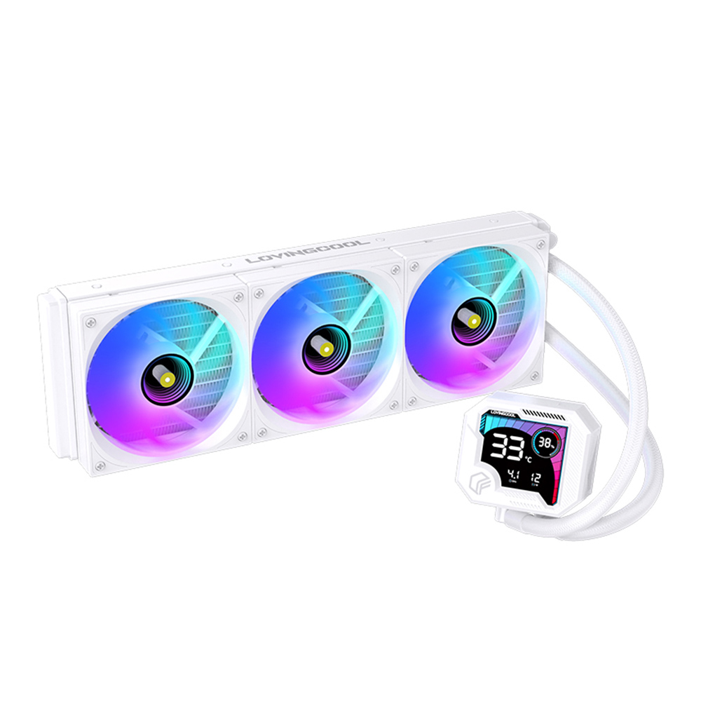러빙쿨 AK-360-03 ARGB 디지털 3열 수랭쿨러 (화이트)_이미지
