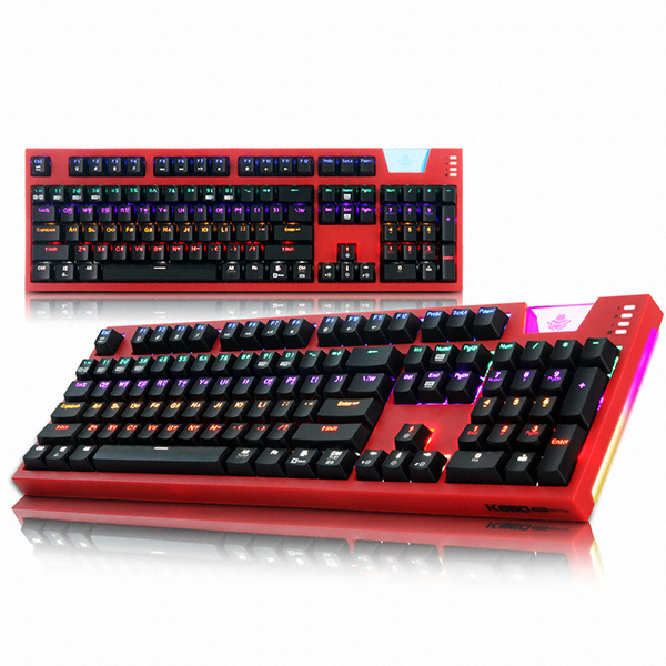 앱코 HACKER K660 ARC 프리미엄 카일 광축 완전방수 레인보우 LED 레드 (클릭)_이미지