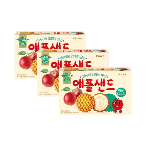 크라운제과 애플샌드 272g (3개)_이미지