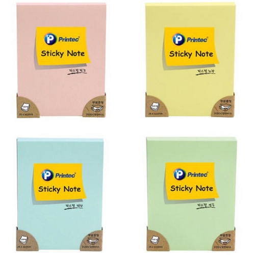 프린텍 단순생활 파스텔 스티키노트 세로형 76102 (1개)