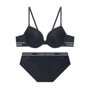 코데즈컴바인이너웨어 베이직 라인포인트 에어로쿨 브라 햄팬티세트_CEWRP381 (DGY, 딥챠콜)_이미지