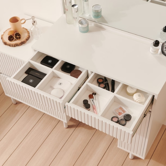 이안가구 레시 템바보드 2단 서랍 확장 거울 화장대 800_이미지