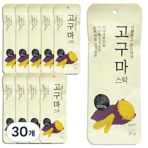 자연다움 간편하고 든든하게 국내산 고구마스틱 20g 30개