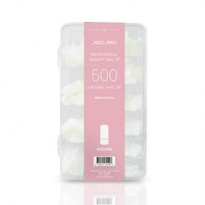 젤로젤로 인조 네일 팁 500p 세트 1세트 스퀘어 내추럴