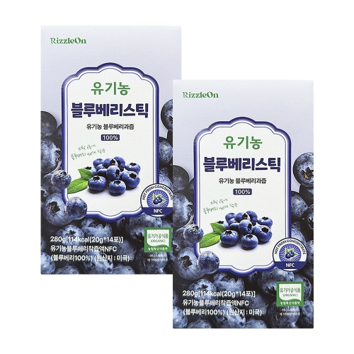 리즐온 유기농 블루베리 스틱 20g 14포 (2개)_이미지