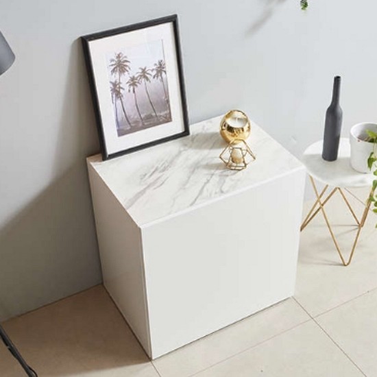 삼익가구 레오 대리석 높은 협탁 600_이미지