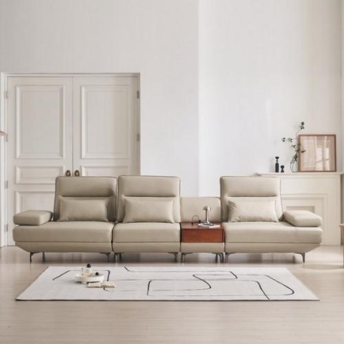 일마레하우스 노드 스윙 가죽 소파 5인용 (홈바형)