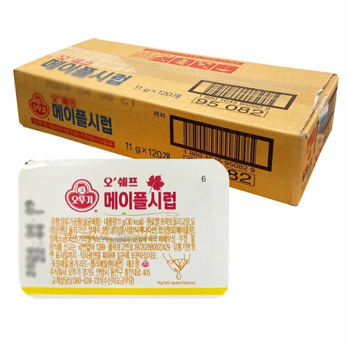 오뚜기 메이플 시럽 디스펜팩 11g 1박스 120개입_이미지