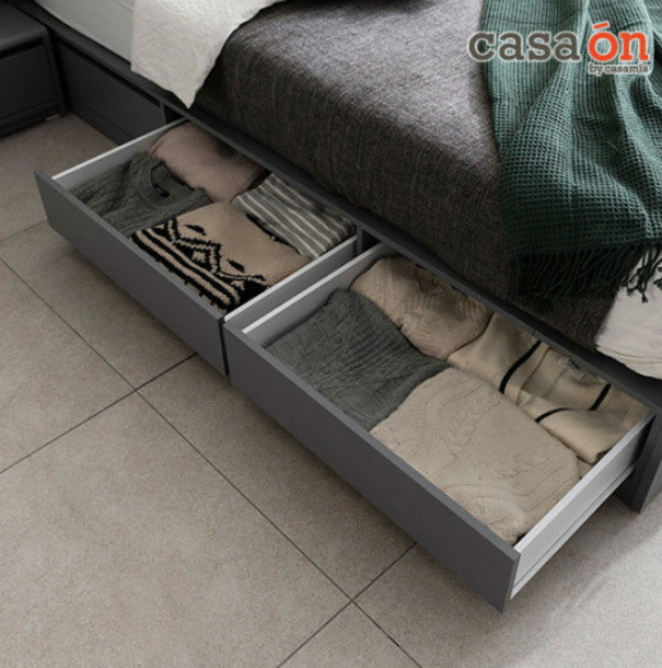 까사미아 트렌드라인 몬드 수납 LED침대 Q (9존독립스프링)_이미지