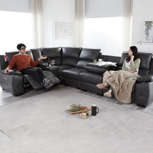 베이직팩토리 스코나 피카스 코너 천연가죽 리클라이너 5인용 (홈바형)_이미지