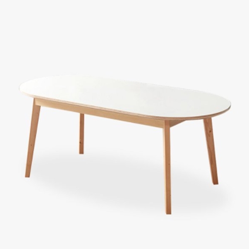 엠하우스 엠비오 원목 HPM 타원 식탁 2000 (의자별도)_이미지