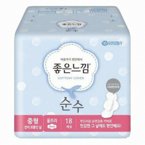 좋은느낌 순수 울트라슬림 중형 18개 (4팩(72개))_이미지