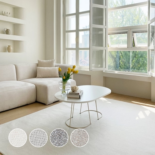 한일카페트 트위드 먼지없는 사이잘룩 사계절 여름 거실 러그 (150x100cm)_이미지