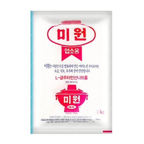 미원 노말 3kg 업소용 대용량