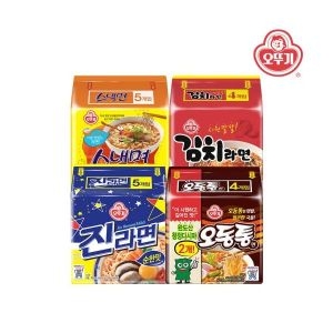 오뚜기 진라면순한맛5개 + 오동통면5개 + 스낵면5개김치라면5개_이미지