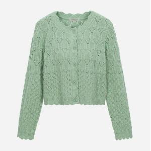 써스데이아일랜드 네추럴 스칼럽 가디건 T242MCD132W