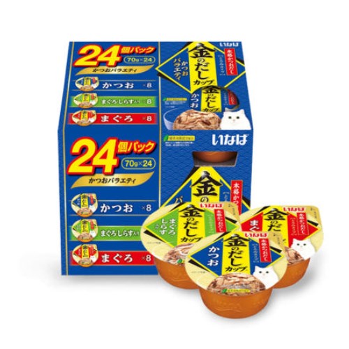 이나바 캣 챠오 금빛육수컵 가다랑어 버라이어티 IMC-506 1680g (70g x 24p) (1개)_이미지