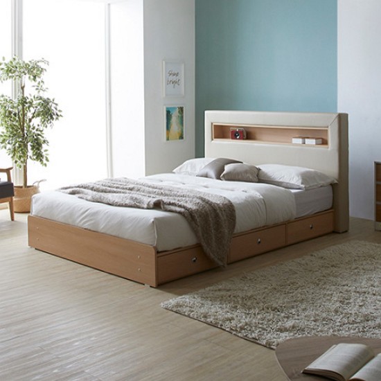 동서가구 디아나 3단서랍 LED침대 Q