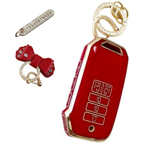  루루형제 프리미엄 TPU 키케이스 기아 9버튼 전용 AK-11 + 번호키링 + 리본키링