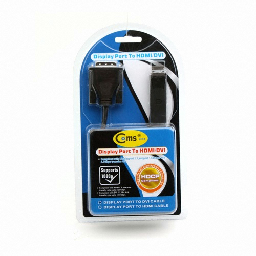 ����Ʈ�� COMS DisplayPort to DVI ��ȯ ���̺� (C3491)
