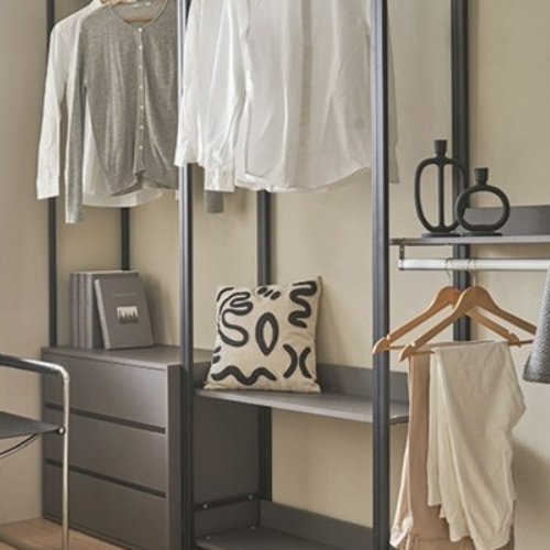 삼익가구 마로니 3단 행거형 시스템 옷장 드레스룸 세트 1600_이미지