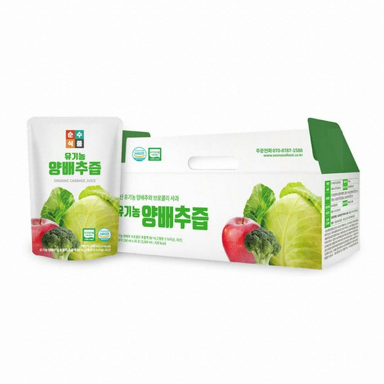순수식품 유기농 양배추즙 80ml 25포