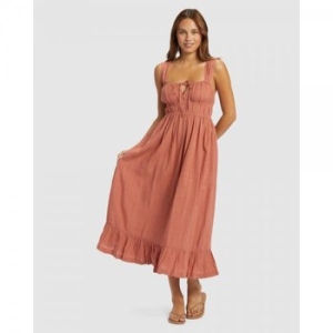 ���ǹ��Ͻ� �Ͻ� 4823315 Paradise Winds Midi Dress For Women CEDAR WOOD