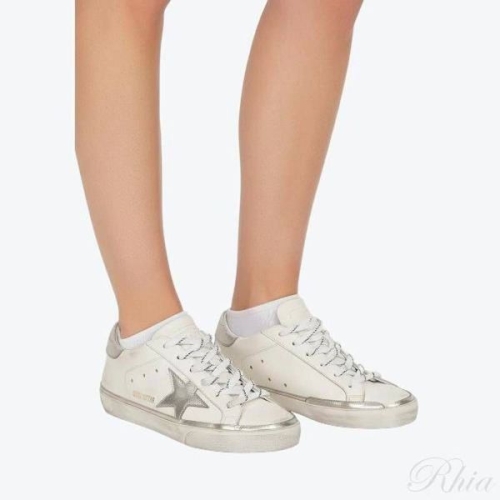 골든구스 오픽화이트 플레티넘 슈퍼스타 클래식 스니커즈 154223467