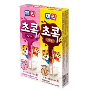 제티 초콕 초코 딸기 10Tx4개 빨대 어린이간식