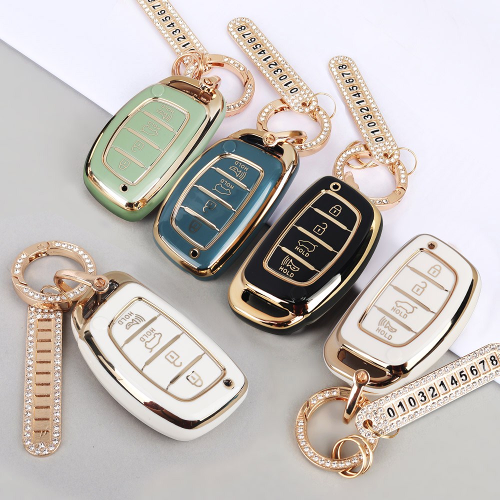 지엠지모터스 TPU 스마트키 케이스 AH-10 + 전화번호 스트랩 세트