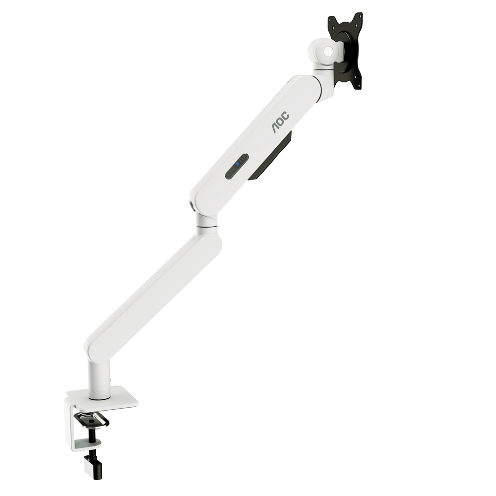 알파스캔 AOC AM400 글래시어 화이트 싱글 모니터암_이미지