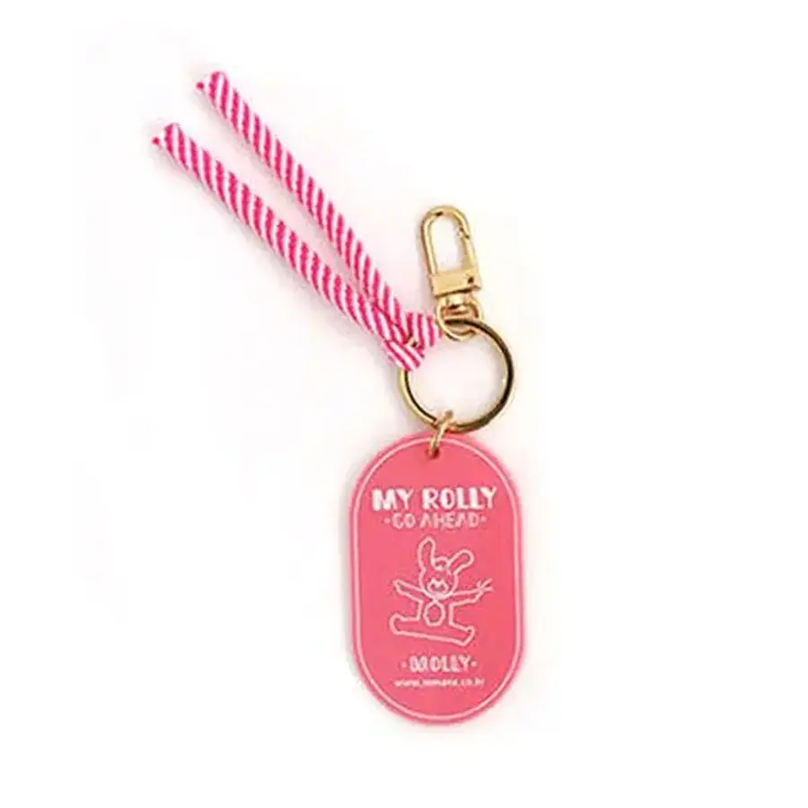 로마네 641TRX25 아크릴 키링 몰리 핑크