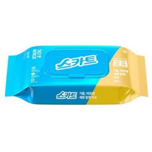 스카트 ㅤ기름,찌든 때 세정 탈취 티슈 캡형 30매 (1팩)_이미지