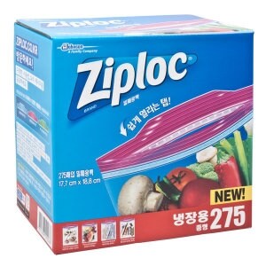 SC존슨 지퍼락 스마트 더블 <b>지퍼</b><b>백</b> 냉동용 (중) 275매