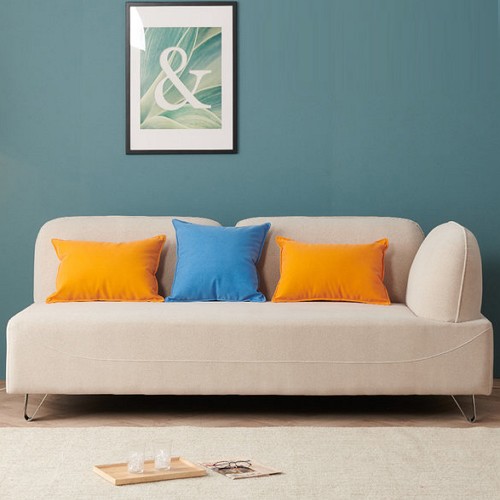 가구야놀자 도노 모듈 이지클린 아쿠아텍스 패브릭 소파 3인용 (스툴별도)