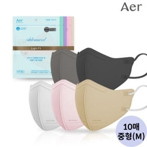 씨앤투스성진 아에르 어드밴스드 라이트핏 마스크 KF80 중형 (10매)