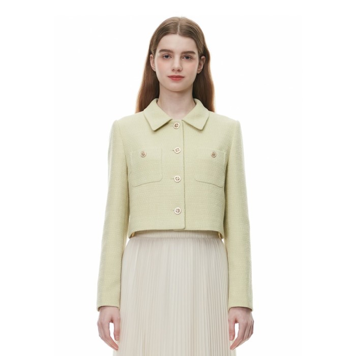 플라스틱아일랜드 트위드 싱글 크롭 자켓 PQ1WJ263_이미지