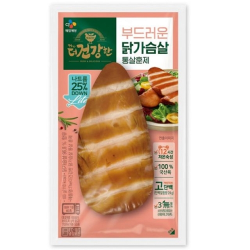 CJ제일제당 The더건강한 닭가슴살 통살 훈제 100g (10개)_이미지