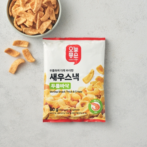 오늘좋은 새우스낵 두툼바삭 80g