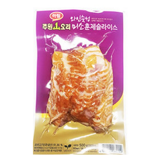하림 주원산오리 와인숙성 미소훈제슬라이스 500g이미지입니다. 누르면 해당 게시물로 새창이동합니다.